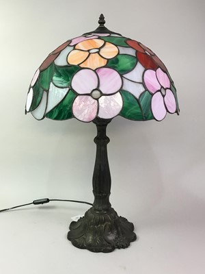 Lot 327 - TIFFANY STYLE TABLE LAMP