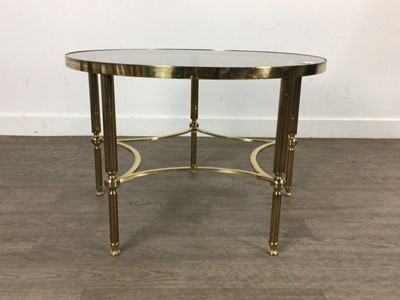 Lot 336 - BRASS CIRCULAR COFFEE TABLE