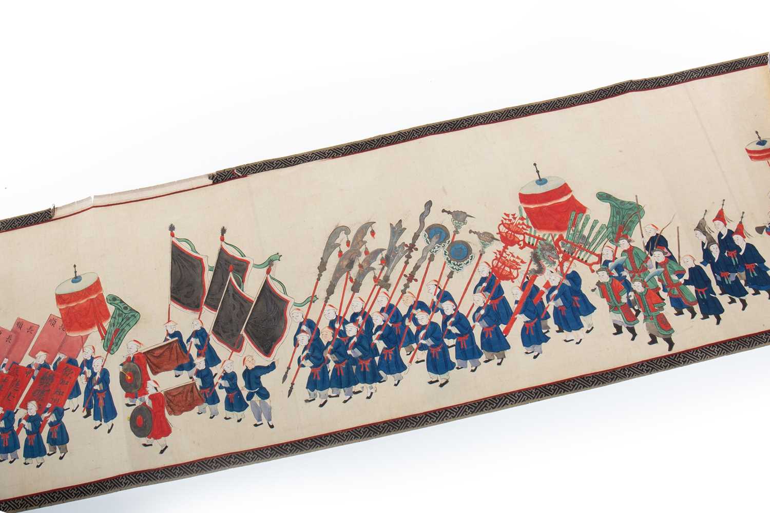 Lot 860 - LARGE CHINESE SCROLL PAINTING