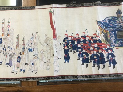 Lot 860 - LARGE CHINESE SCROLL PAINTING