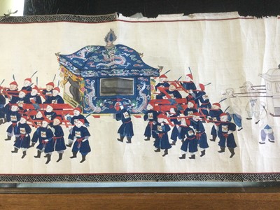 Lot 860 - LARGE CHINESE SCROLL PAINTING