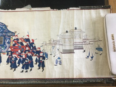 Lot 860 - LARGE CHINESE SCROLL PAINTING