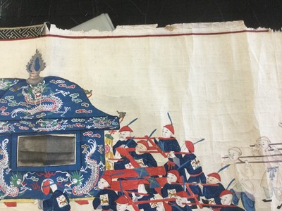 Lot 860 - LARGE CHINESE SCROLL PAINTING