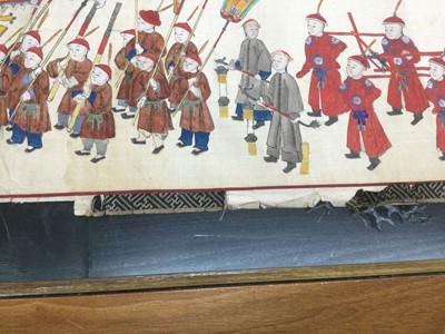 Lot 860 - LARGE CHINESE SCROLL PAINTING
