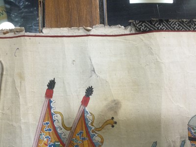 Lot 860 - LARGE CHINESE SCROLL PAINTING