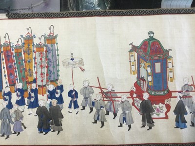 Lot 860 - LARGE CHINESE SCROLL PAINTING
