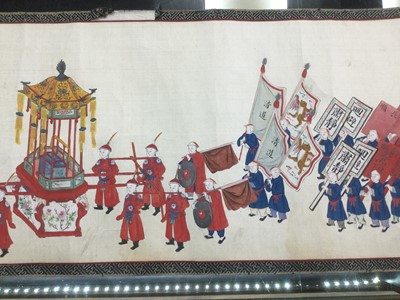 Lot 860 - LARGE CHINESE SCROLL PAINTING