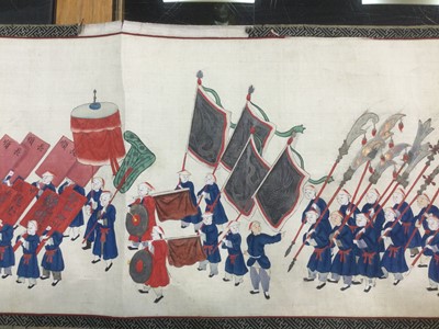 Lot 860 - LARGE CHINESE SCROLL PAINTING
