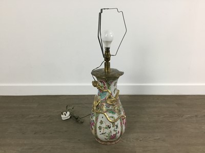 Lot 353 - CHINESE CANTON FAMILLE ROSE VASE