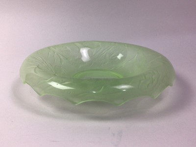 Lot 394 - TWO MOULDED GLASS TABLE CENTRES