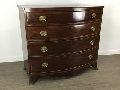 Lot 383 - MAHOGANY BOW FRONT CHEST