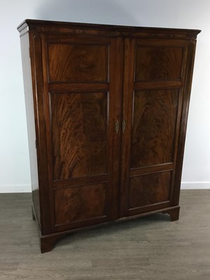 Lot 368A - VICTORIAN MAHOGANY TWO DOOR WARDROBE