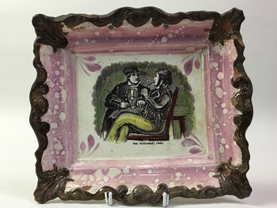 Lot 396 - GROUP OF VICTORIAN SUNDERLAND LUSTRE WALL PLAQUES
