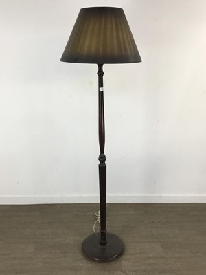 Lot 382 - MAHOGANY STANDARD LAMP
