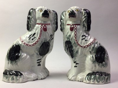 Lot 399 - PAIR OF STAFFORDSHIRE DOGS