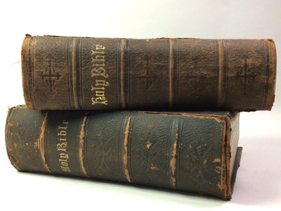 Lot 427 - TWO VICTORIAN FAMILY BIBLES