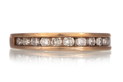 Lot 595 - DIAMOND HALF ETERNITY RING