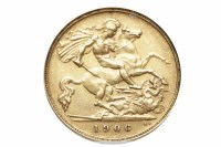 Lot 568 - GOLD HALF SOVEREIGN DATED 1906