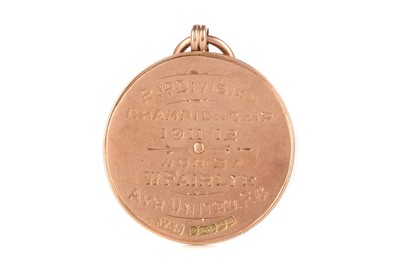 Lot 1763 - W. FAIRLEE OF AYR UNITED F.C., 2ND DIVISION CHAMPIONSHIP WINNERS GOLD MEDAL