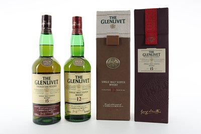 Lot 19 - GLENLIVET 15 YEAR OLD AND 12 YEAR OLD