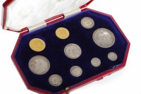 Lot 578 - SPECIMEN COINS 1911 the ten coin set including...