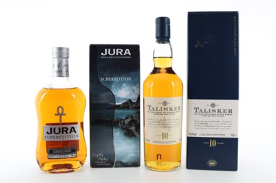 Lot 33 - TALISKER 10 YEAR OLD AND JURA SUPERSTITION