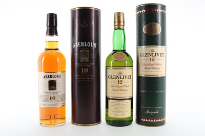 Lot 52 - ABERLOUR 10 YEAR OLD AND GLENLIVET 12 YEAR OLD