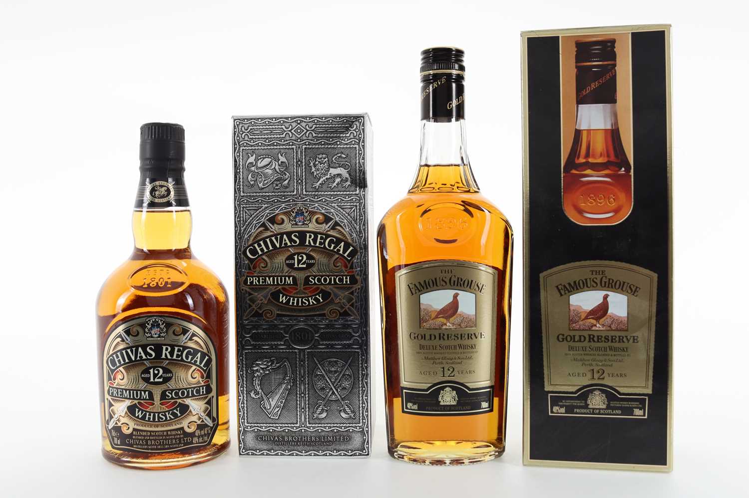 Lot 83 - FAMOUS GROUSE 12 YEAR OLD GOLD RESERVE AND CHIVAS REGAL 12 YEAR OLD