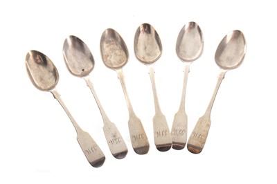 Lot 1281 - SET OF SIX SCOTTISH PROVINCIAL SILVER TEASPOONS