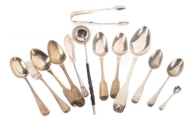 Lot 1284 - COLLECTION OF SILVER FLATWARE