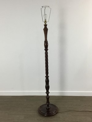 Lot 490 - MAHOGANY STANDARD LAMP