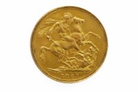 Lot 594 - GOLD SOVEREIGN DATED 1887