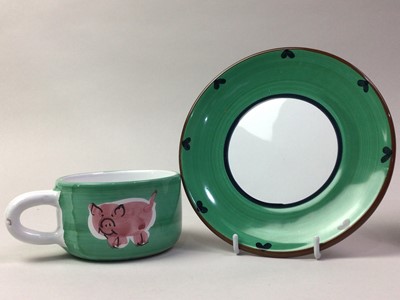 Lot 575 - ITALIAN POTTERY BREAKFAST SET