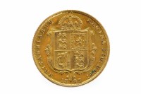 Lot 599 - GOLD HALF SOVEREIGN DATED 1887