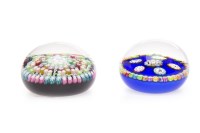 Lot 853 - TWO PERTHSHIRE MILLEFIORI GLASS PAPERWEIGHTS...