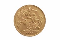 Lot 600 - GOLD HALF SOVEREIGN DATED 1911