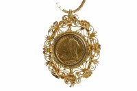 Lot 603 - GOLD HALF SOVEREIGN DATED 1898 in a nine carat...