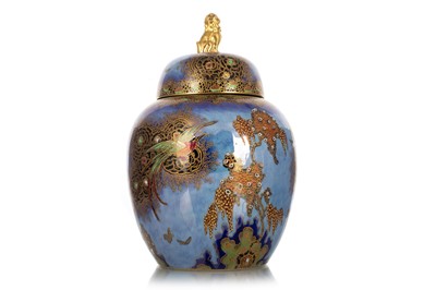 Lot 57 - CARLTON WARE, 'BIRD OF PARADISE' PATTERN GINGER JAR AND COVER