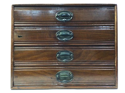 Lot 543 - MINIATURE MAHOGANY CHEST