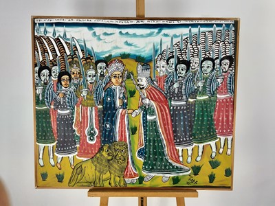 Lot 882 - TWO ETHIOPIAN COPTIC CHRISTIAN PAINTINGS