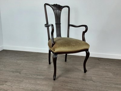 Lot 700 - MAHOGANY ELBOW CHAIR
