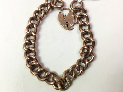 Lot 718 - NINE CARAT GOLD CHAIN LINK BRACELET