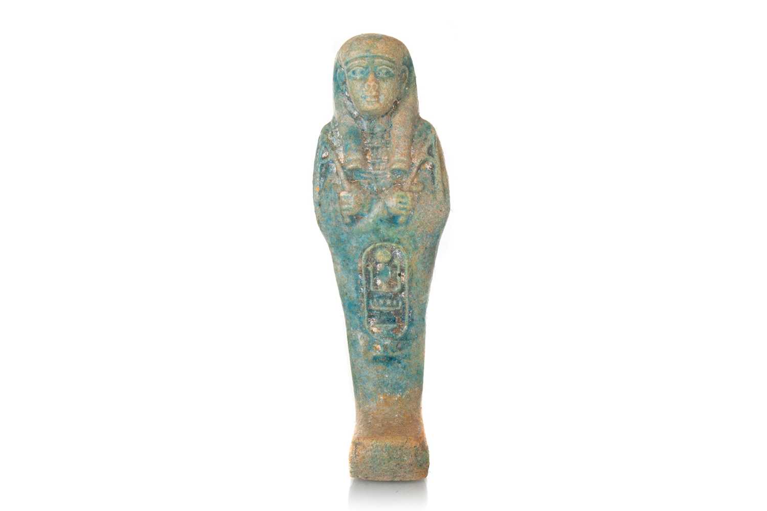 Lot 85 - EGYPTIAN FAIENCE SHABTI
