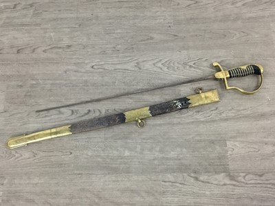Lot 743 - PART SWORD AND SCABBARD