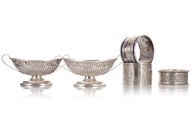 Lot 1293 - PAIR OF VICTORIAN SILVER SALT CELLARS