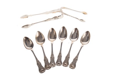 Lot 1296 - SET OF SIX GEORGE IV SILVER TEASPOONS