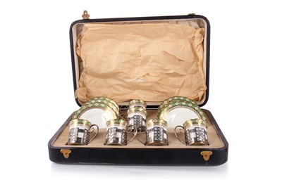 Lot 1516 - AYNSLEY, SIX-SETTING COFFEE SERVICE