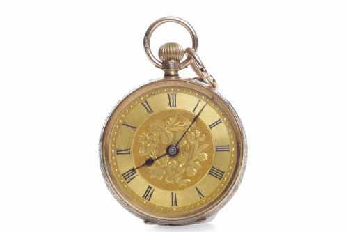 Lot 751 - LADY'S VICTORIAN NINE CARAT GOLD FOB WATCH the...