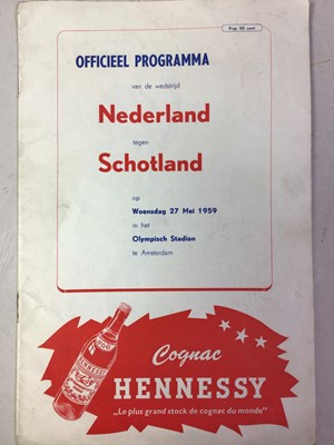 Lot 62 - FROM THE BERTIE AULD COLLECTION, NETHERLANDS VS. SCOTLAND PROGRAMME