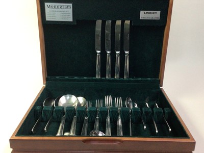 Lot 44 - PART CANTEEN OF STAINLESS STEEL CUTLERY